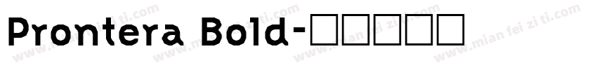 Prontera Bold字体转换
